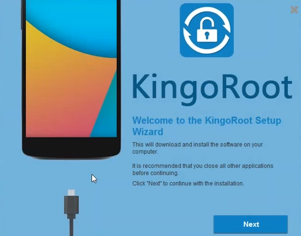 KingoRoot Setup Wizard